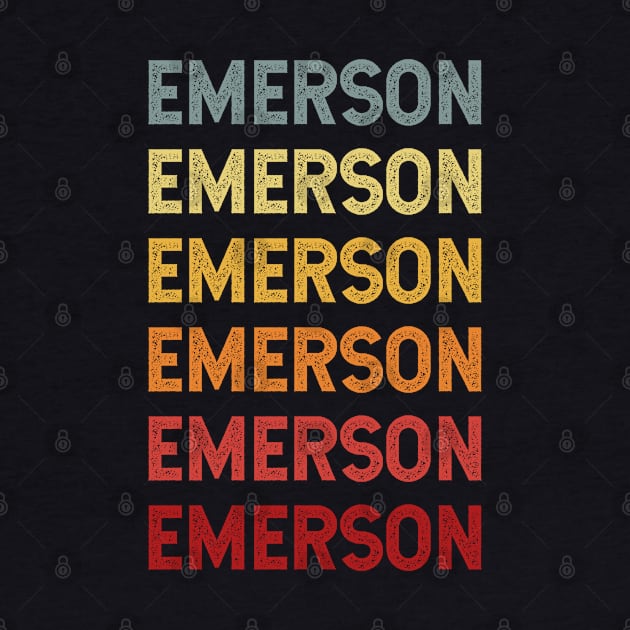 Emerson Name Vintage Retro Gift Named Emerson by CoolDesignsDz